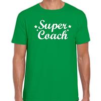 Bellatio Super coach cadeau t-shirt Groen