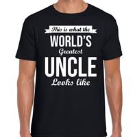 Bellatio Worlds greatest uncle cadeau t-shirt Zwart