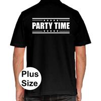 Bellatio Party time grote maten poloshirt Zwart