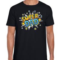 Bellatio Super dad cadeau t-shirt Zwart