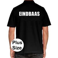 Bellatio Eindbaas grote maten poloshirt Zwart