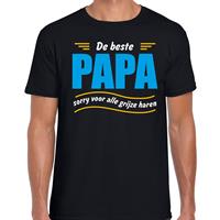 Bellatio Beste papa sorry voor alle grijze haren cadeau t-shirt Zwart