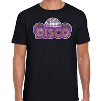 Bellatio Disco feest t-shirt Zwart