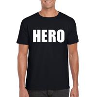 Bellatio Hero tekst t-shirt Zwart