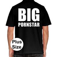 Bellatio BIG Pornstar grote maten poloshirt Zwart