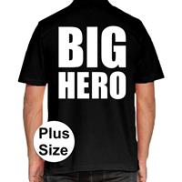 Bellatio BIG Hero grote maten poloshirt Zwart