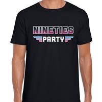 Bellatio Nineties party/feest t-shirt zwart voor heren - Zwart