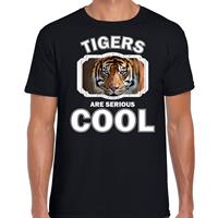 Bellatio Dieren tijgers t-shirt Zwart