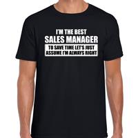 Bellatio The best sales manager cadeau t-shirt Zwart