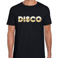 Bellatio Disco t-shirt voor heren - Zwart