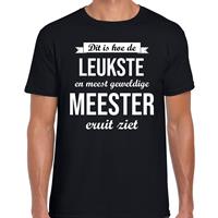 Bellatio Leukste meester cadeau t-shirt Zwart