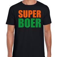 Bellatio Super boer cadeau t-shirt Zwart