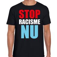 Bellatio Stop racisme NU protest t-shirt Zwart