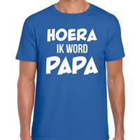 Bellatio Hoera ik word papa - t-shirt Blauw