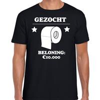 Bellatio Gezocht wc-papier beloning 10000 euro t-shirt Zwart