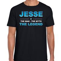 Bellatio Naam cadeau Jesse - The man, The myth the legend t-shirt Zwart