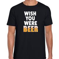 Bellatio Oktoberfest Wish you were beer drank fun t-shirt Zwart