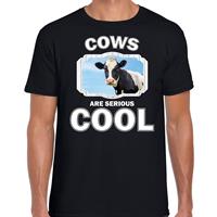 Bellatio Dieren koeien t-shirt Zwart