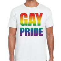 Bellatio Gay pride t-shirt wit - Wit