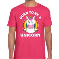 Bellatio Born to be a unicorn pride t-shirt - Roze