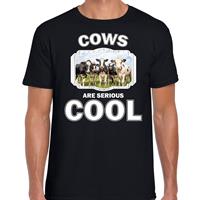 Bellatio Dieren Nederlandse kudde koeien t-shirt Zwart