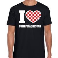 Bellatio Carnaval t-shirt I love Tullepetaonestad voor heren- Zwart