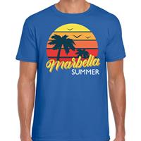 Bellatio Marbella zomer t-shirt / shirt Marbella summer voor heren - Blauw