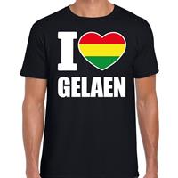 Bellatio Carnaval t-shirt I love Gelaen voor heren - Zwart