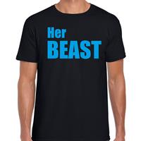 Bellatio Her beast t-shirt Zwart