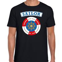 Bellatio Zeeman/sailor verkleed t-shirt Zwart