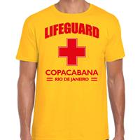 Bellatio Lifeguard / strandwacht verkleed t-shirt / shirt Lifeguard Copacabana Rio De Janeiro Geel