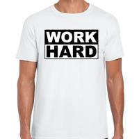Bellatio Work hard - t-shirt Wit