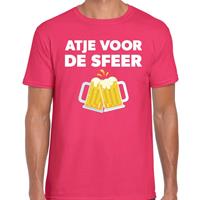Bellatio Atje voor de sfeer feest t-shirt Roze