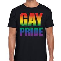 Bellatio Gay pride t-shirt zwart - Zwart