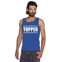 Bellatio Topper mouwloos shirt / tanktop Blauw