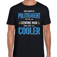 Bellatio Deze kanjer is politieagent net als een gewone man maar dan veel cooler t-shirt Zwart