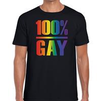 Bellatio 100%gay t-shirt - Zwart