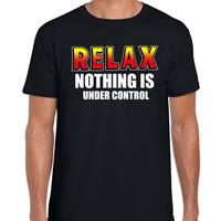 Bellatio Relax nothing is under control t-shirt Zwart