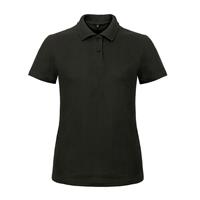 B&c Zwart poloshirt basic van katoen voor dames - katoen - 180 grams - polo t-shirts