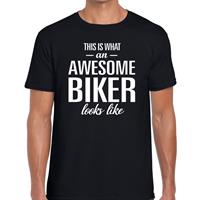 Bellatio This is what an awesome biker looks like cadeau t-shirt Zwart
