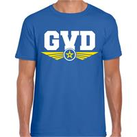 Bellatio GVD fout tekst t-shirt Blauw