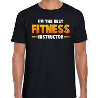 Bellatio Im the best fitness instructor t-shirt Zwart