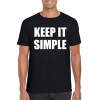 Bellatio Keep it simple tekst t-shirt Zwart