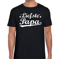 Bellatio Liefste papa cadeau t-shirt Zwart