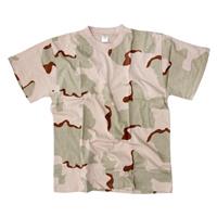 Merkloos Desert camouflage t-shirt korte mouw