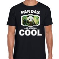 Bellatio Dieren pandaberen t-shirt Zwart