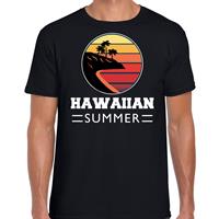 Bellatio Hawaiian zomer t-shirt / shirt Hawaiian summer voor heren - Zwart