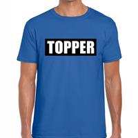 Bellatio Topper in kader shirt heren blauw / Blauw