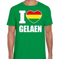Bellatio Carnaval t-shirt I love Gelaen voor heren - Groen