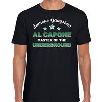 Bellatio Al Capone famous gangster cadeau t-shirt Zwart